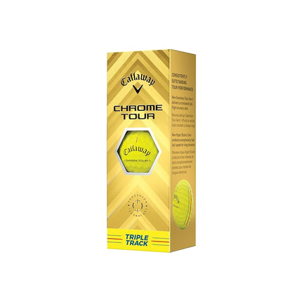Callaway Golf Chrome Tour Golf Ball, Triple Track, Yellow