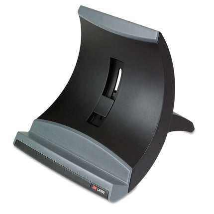 3M LX550 Vertical Notebook Computer Riser, Cable Management, 9x12x6 1/2-9 1/2, Black
