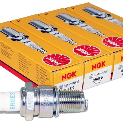 NGK 5422-4PK BR8ES Standard Spark Plug, Box of 4
