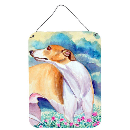 Caroline's Treasures 7220DS1216 Whippet, impresiones de aluminio para colgar en pared o puerta, 16" x 12", multicolor