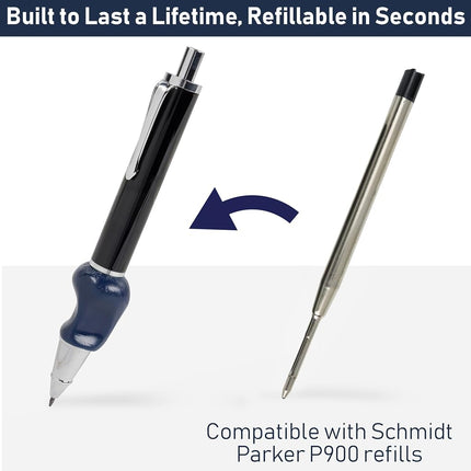 The Pencil Grip Heavyweight Weighted Ergonomic Refillable Ballpoint Pen with Grip (TPG-651)