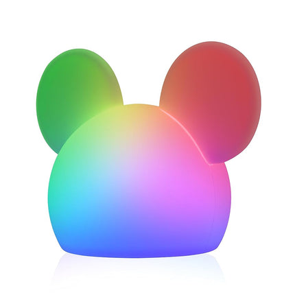 Disney Mickey Mouse Squishy Light, Color Changing, Night Light for Kids, USB Lamp, Battery Operated, Dimmable, Ideal for Bedroom, Playroom, Living Room, and More, 66944