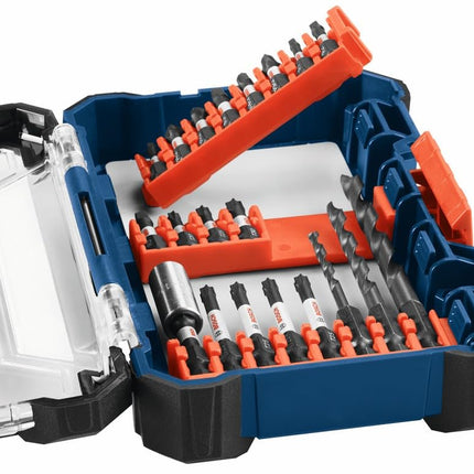BOSCH 44 Piece Impact Tough Screwdriving Custom Case System Set SDMS44
