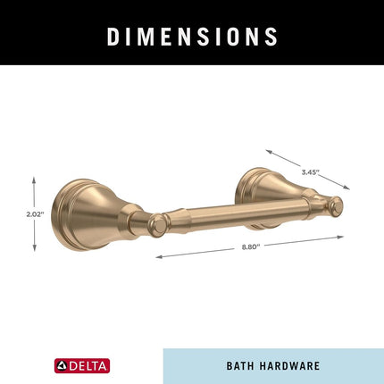 Delta Mylan (1-Pack) Toilet Paper Holder Champagne Bronze Pivoting Tissue Roll Rod, Organization and Storage, Wall Mounteded Gold Bathroom Accessories MYN50-CZ