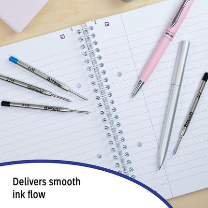Pelikan Ballpoint Pen Refills, Blue Ink, 337 Medium Point, Compatible with Pelikan Jazz Pen, Pack of 5