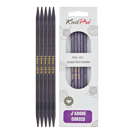KnitPro J’Adore Cubics Double Pointed Needles 6" (