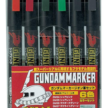 GSI Creos Gundam Marker Zeon Set (6 Markers)