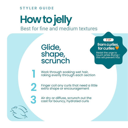 CURLSMITH - Hydro Style Flexi-Jelly - Vegan Defining Gel for Wavy, Curly or Coily Hair (2 fl oz)