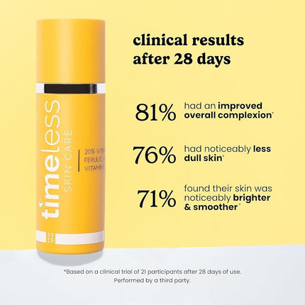 Timeless Skin Care 20% Vitamin C Serum + Vitamin E + Ferulic Acid 120ml/4oz