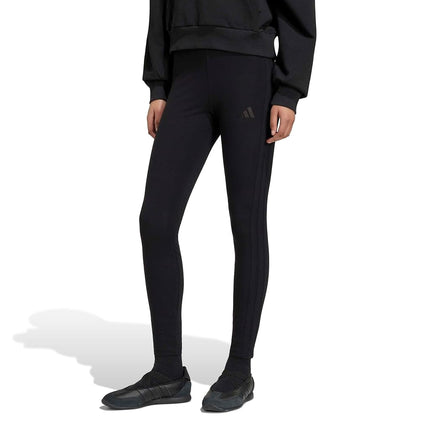 adidas Women's Essentials 3-Stripes Cotton Leggings, Black, M