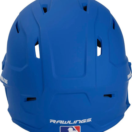 Rawlings Mach 1-Tone Right Batting Helmet W/ Adjustable Face Guard Left Handed Adjustable, JR, Royal