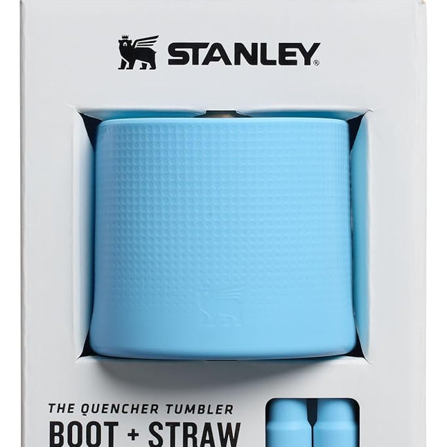STANLEY Quencher Boot and Straw Cover Cap | Anti-Slip Silicone Protector for 40 oz Tumbler with Handle | Accessory Set for Stainless Steel Drinking Cup | BPA-Free | Sky