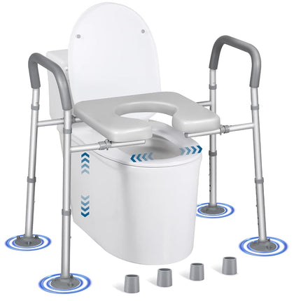 LOLLIDO Raised Toilet Seat - Width & Height Adjust