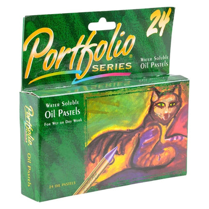 CRAYOLA Portfolio Series Water-Soluble Oil Pastels 24-Color Set (52-3624), Acrylic, Multicolour, 13.71x15.24x2.79 cm