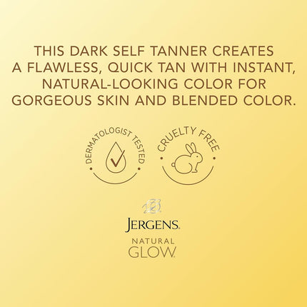 Jergens Natural Glow Instant Sun Moisturizing Mousse, Dark, 6 Ounce