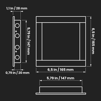 Repa Market 6 x 6 Inch Wall Access Panel for Drywall – White ABS Plastic Wall Hole Cover Plate/Plumbing Access Panel for Drywall & Ceiling/Cover Plates with Latch – Durable Service Hatch