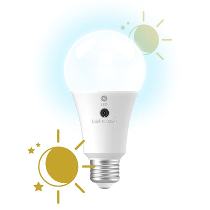 GE LED+ Dusk to Dawn A21 LED Light Bulb, Automatic On/Off Outdoor Light, 13W, Daylight (3 Pack)