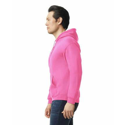Gildan Men's Fleece Hooded Sweatshirt, Style G18500 Hooded Sweatshirt, Safety Pink, S