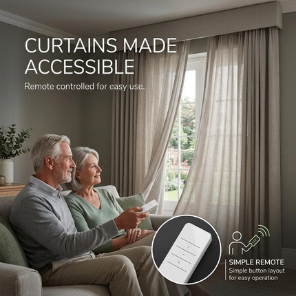 Quoya QL600 Motorised Smart Electric Curtain Track with Remote – Hidden Brackets, Automatic Curtain Opener – App & Voice Control – up to 5 m / 16.4 ft