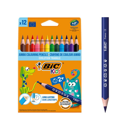 BIC Kids Evolution Triangle Coloured Pencils, Colo