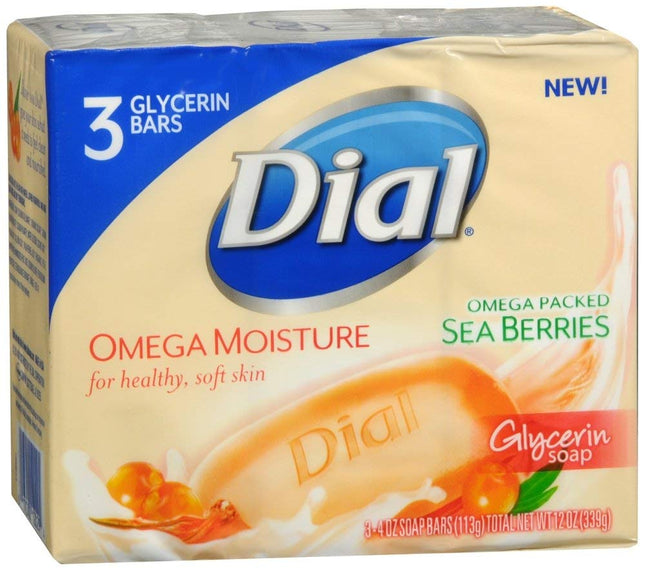 Dial Omega Moisture Glycerin Bar Soap, Sea Berries