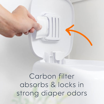 Playtex Diaper Genie Complete Assembled Diaper Pail with Odor Lock Technology & 1 Full Size Refill, White (1 Pail and 1 Refill per Unit)