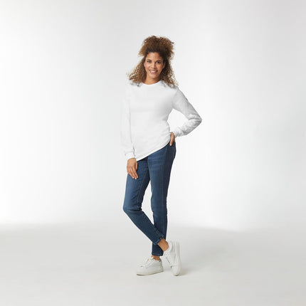 Gildan Unisex-Adult Ultra Cotton Long Sleeve T-Shirt, Style G2400, Multipack, White (2-Pack), 4XL