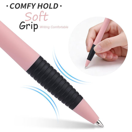 Sikao Pens Bulk, 60 Pack Morandi Gripped Slimster Ballpoint Pens, Black Ink 1.0mm Medium Point, Cute Aesthetic Bulk Pens Suitable for Office, School Supplies, Teachers Women Collger Girls Gifting