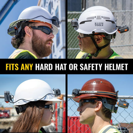 Klein Tools 80173 Safety Helmet Set, Type-2 Class E Non-Vented Safety Helmet, Rechargeable Portable Cooling Turbo Fan with Lithium-ion Battery, 3-Piece