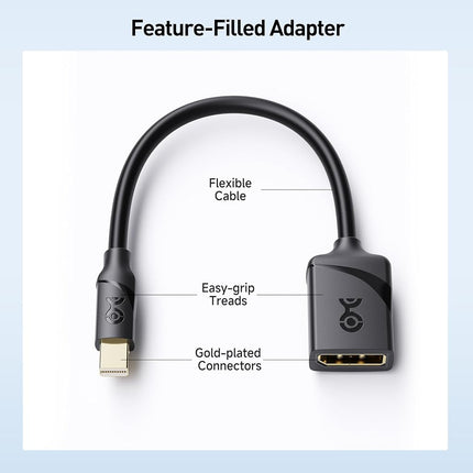 Cable Matters 2-Pack, Mini DisplayPort to DisplayPort Adapter in Black
