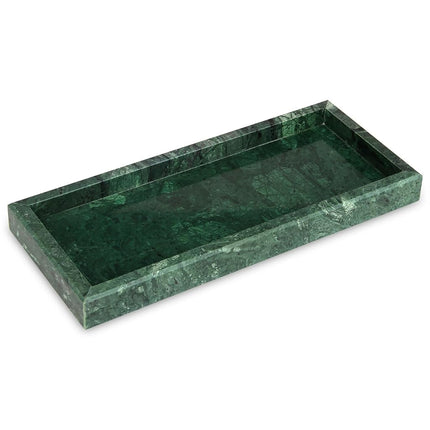 Marble Bathroom Vanity Tray, Green, 12"x 5" x1.2"