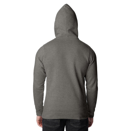 Columbia Men's Trek Graphic Hoodie, Charcoal Heather/Treeline Flag Graphic, XX-Large