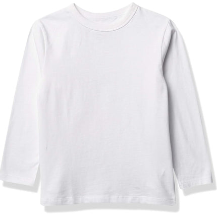The Children's Place Boys Basic Long Sleeve Tee, White Single, X-Small