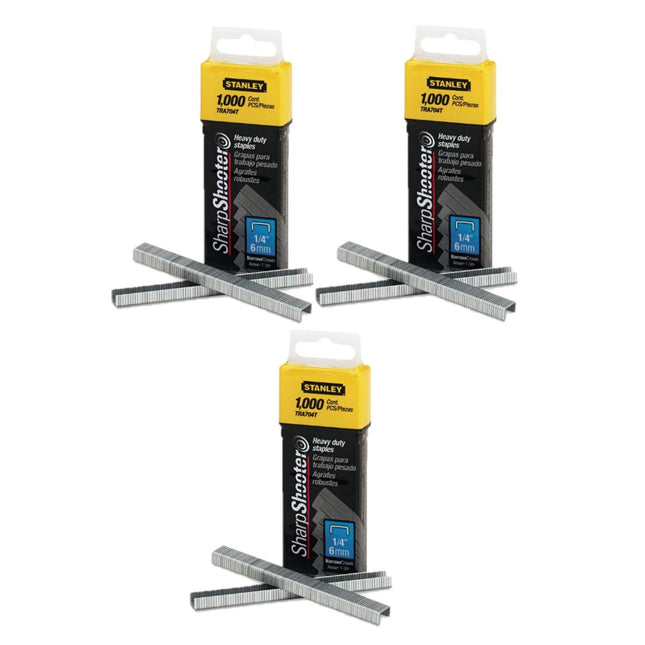 Stanley TRA704T 1/4-Inch Heavy Duty Staples, Pack 