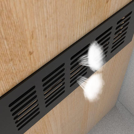 2 Pcs Black Air Vent Grille Cover 600mm x 80mm Aluminum Alloy Kitchen Air Vent Cover Cupboard Vents 24 x 3 Inch Fridge Vent Louvred Wall Vent Grille Ventilation Cover