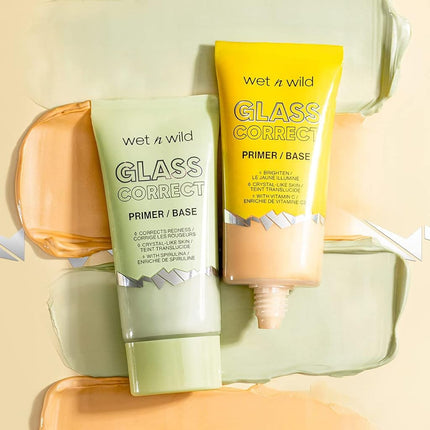 wet n wild Prime Focus Glass Skin Correct Primer Bright Crystal Finish, Green, 0.91 Fl Oz