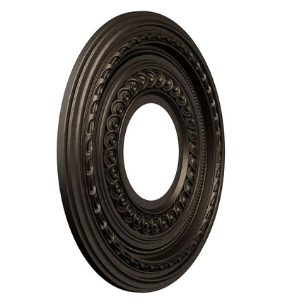 Ekena Millwork CMP10COCBN Cole Thermoformed PVC Roof Medallion (Fits Awnings up to 4 1/4 inches), 10 Inch OD x 3 1/2 Inch ID x 3/4
