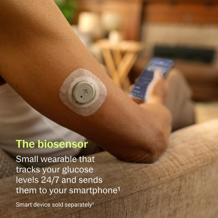 Stelo Glucose Biosensor & App by Dexcom - a leader in continuous glucose monitoring (CGM). 24/7 tracking and personalized insights to reveal patterns. 2-pack (up to 15 days each). iOS