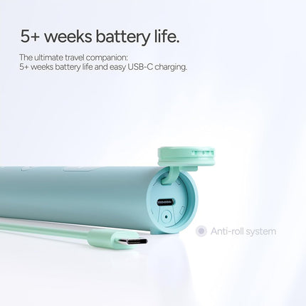 Ordo Sonic Lite | Sonic Toothbrush with 35,000 Pulses/Min | Electric Toothbrush for Adults | Dual Modes | 5+ Weeks Battery | Smart Timer | Waterproof | USB-C Sage