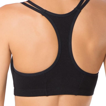Fruit of the Loom Women's Sports Bra (Pack of 3), Grey Black/White/Black - 3 Pack, UK 18