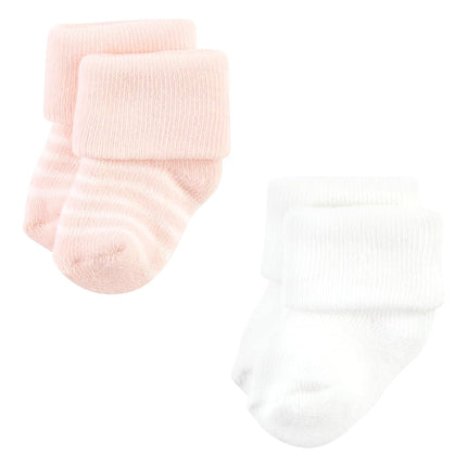 Hudson Baby Chaussettes riches en coton pour nouveau-né unisexe et chaussettes en éponge, motif guépard rose, 0-6 mois
