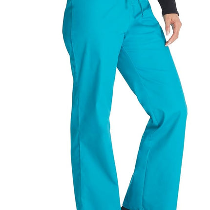 Dickies Women and Men Natural Rise Pant with 2 Pockets and Adjustable Drawstring, 83006, Teal Blue, Medium Tall