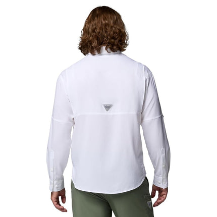 Columbia Men's Tamiami II Long Sleeve Shirt, White, Large Tall