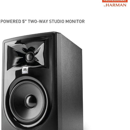 JBL Professional 305P MkII 5-Inch 2-Way Powered, Active Monitor Speakers for Near Field Music Production, Studio Monitor, Desktop Computer, Hi-Fi Audio. Sold as Pair, Black