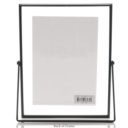 Lawrence Frames Metal Easel Float Picture Frame, 5x7, Black