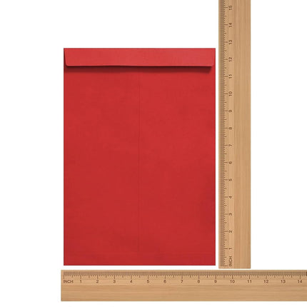 Tanshuqin 9" x 12.75" Red Self-Seal Catalog Envelopes
