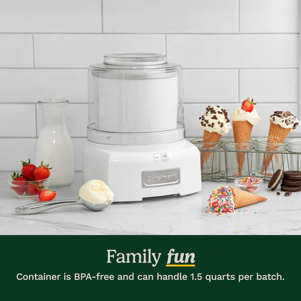 Machine à crème glacée Cuisinart, sorbetière et yaourtière glacée de 1,4 litre, double isolation, rose (ICE-21PKP1)