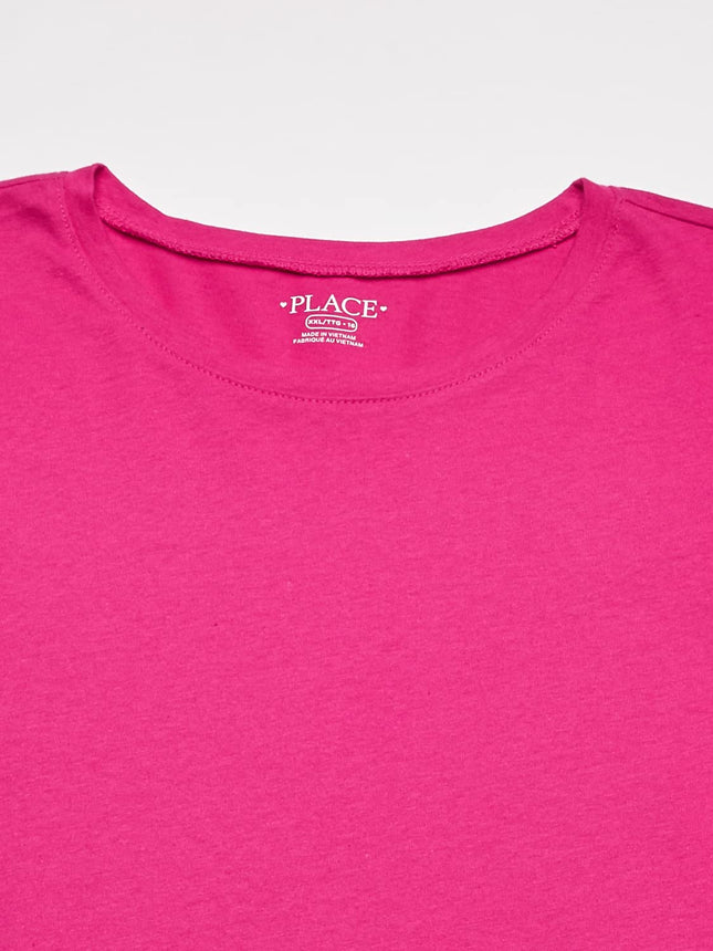 The Children's Place girls Long Sleeve Layering Tee T Shirt, Aurora Pink, X-Large US
