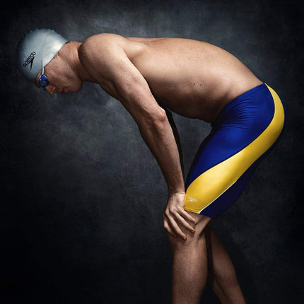 Speedo Bañador de natación Launch Splice Jammer para niño, negro azul, 22/6