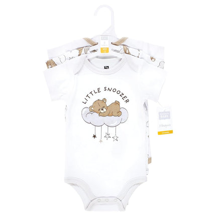 Lot de 3 bodys en coton Hudson Baby pour bébé unisexe, motif ourson rêveur, 12-18 mois